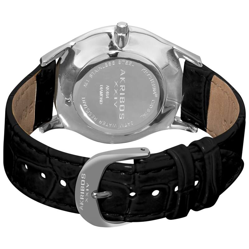 Akribos XXIV Women's Diamond Silver Brilliance Swiss Quartz Strap Watch