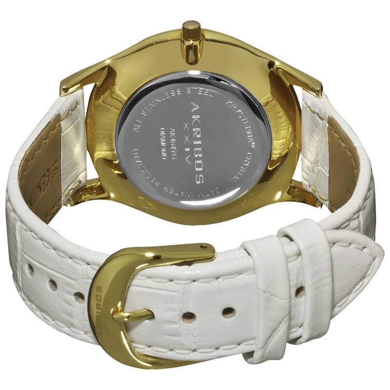 Akribos XXIV Women's Diamond Gold Brilliance Swiss Quartz Strap Watch