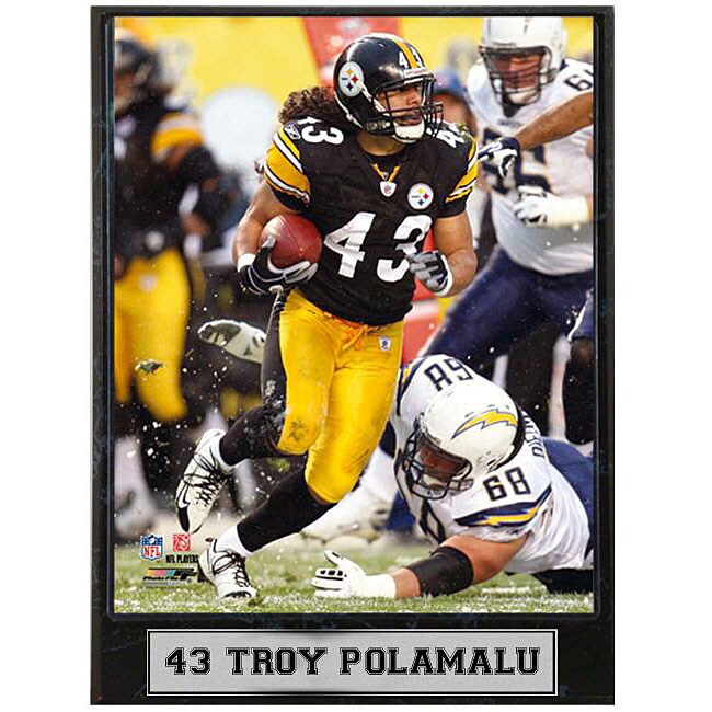Pittsburgh Steelers Troy Polamalu 9x12-inch Plaque