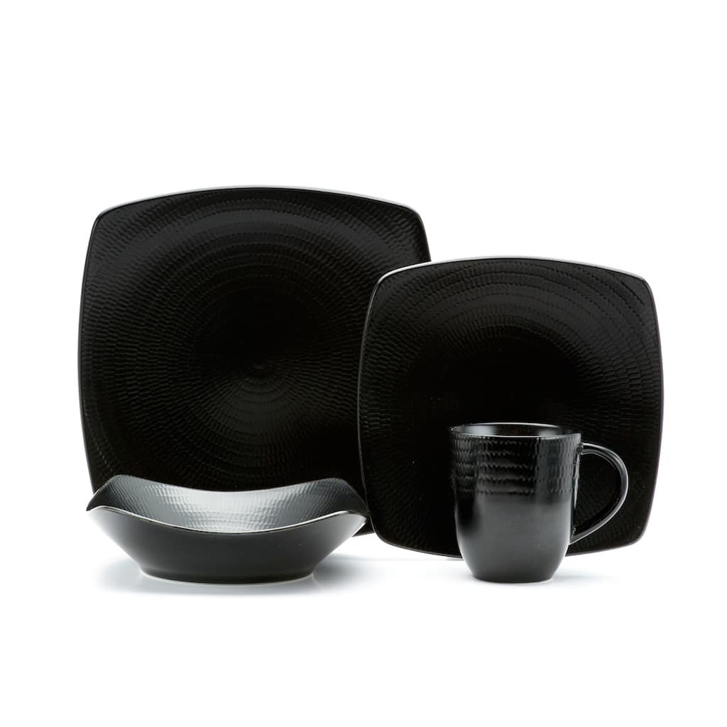 Red Vanilla Black Rice 16-piece Dinnerware Set