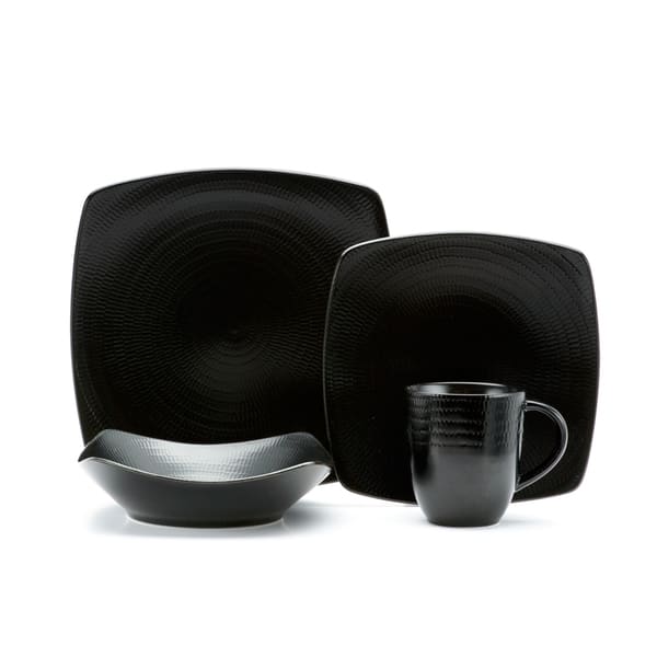 slide 2 of 3, Red Vanilla Black Rice 16-piece Dinnerware Set