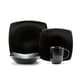 preview thumbnail 1 of 1, Red Vanilla Black Rice 16-piece Dinnerware Set