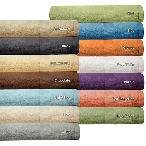 Luxurious Rayon from Bamboo Super Absorbent Solid 6 piece Towel Set