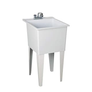 Shop Fiat White Heavy Duty Laundry Tub With Faucet Free