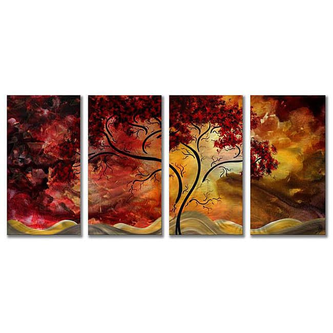 Megan Duncanson 'Passionate Light' 4-Panel Metal Wall Art