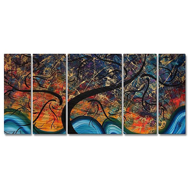 Megan Duncanson Brilliant Branches Metal Wall Art (LargeSubject LandscapesOutside dimensions 23.5 inches high x 52 inches wide x 2.5 inches deep )