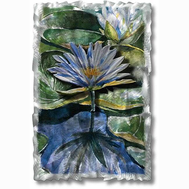 Ash Carl 'Water Lilies' Metal Wall Art