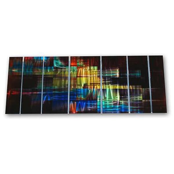 Ash Carl 'Abstractor' 7 panel Abstract Metal Wall Art ALL MY WALLS Metal Art