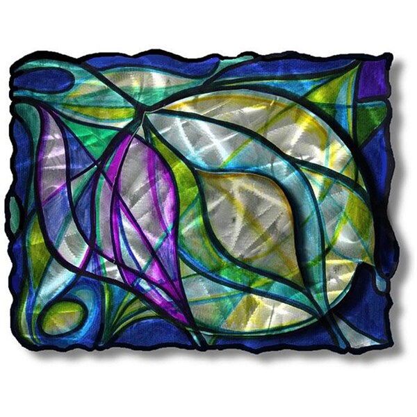 Ash Carl 'Stained Swirl' Metal Wall Art