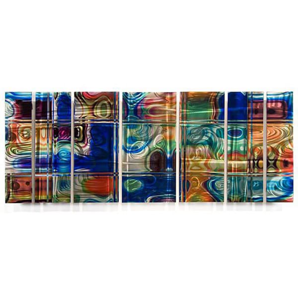 Ash Carl 'Looking' 7 panel Abstract Metal Wall Art ALL MY WALLS Metal Art