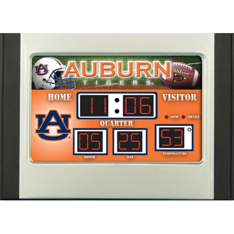 Auburn Tigers Scoreboard Desk Clock