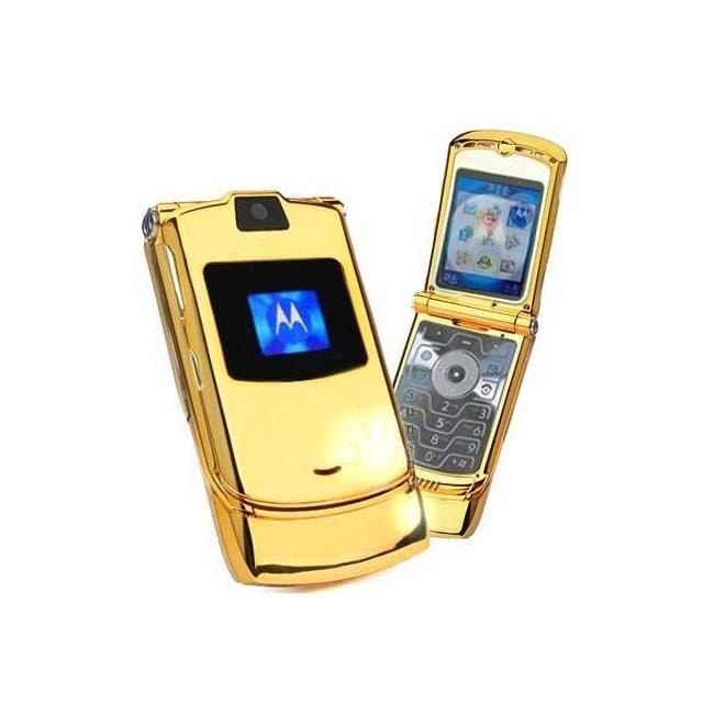   RAZR V3 Gold Unlocked GSM Cell Phone (Refurbished)  