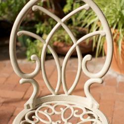 Christopher Knight Home Anacapa Aluminum Off white Bistro Set