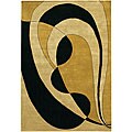 Artist's Loom Hand-knotted Contemporary Abstract Wool Rug - 7'9 x 10'6