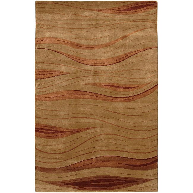 Artist's Loom Hand-knotted Contemporary Abstract Rug - 7'9 x 10'6