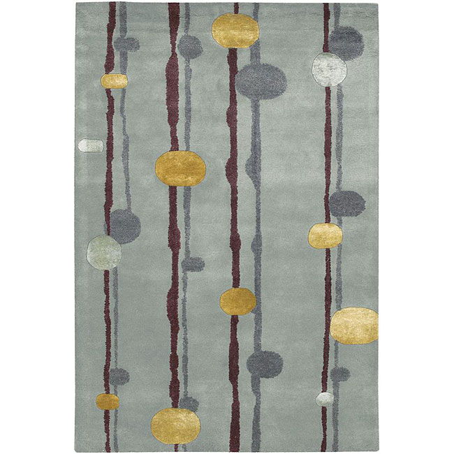 Artist's Loom Hand-tufted Contemporary Geometric Rug (5' x 7'6) - 5' x 7'6