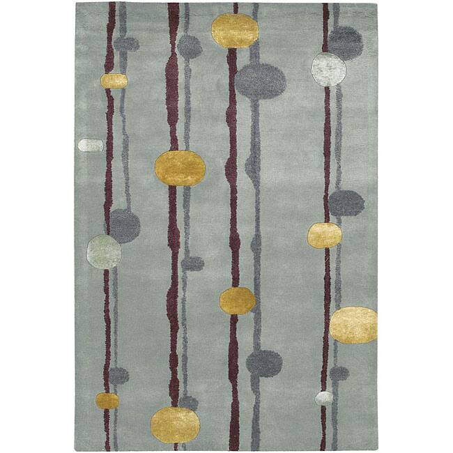 Artist's Loom Hand-tufted Contemporary Geometric Rug (7'9 x 10'6) - 7'9 x 10'6