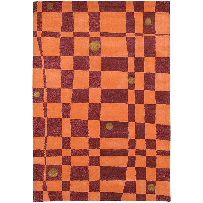 Hand tufted Modern Mandara Wool Rug (5 X 76)