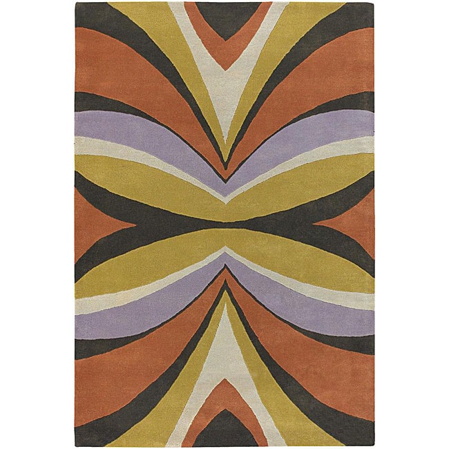 Hand tufted Mandara Wool Abstract Rug (5 X 76)