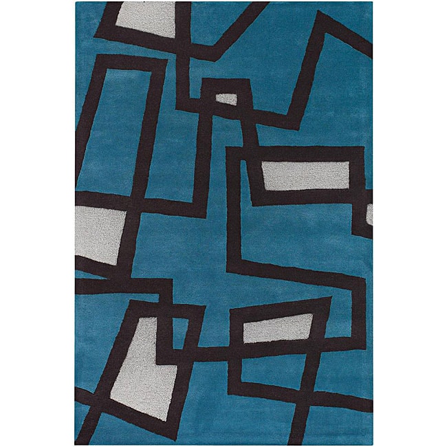 Hand tufted Mandara Blue Wool Rug (5 X 76)