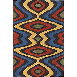 Hand Tufted Mandara Multicolor Geometric Wool Rug (7'9" x 10'6") Mandara 7x9   10x14 Rugs