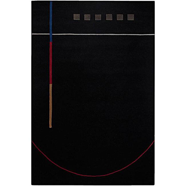 Artist's Loom Hand-tufted Contemporary Geometric Wool Rug - 7'9 x 10'6