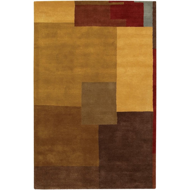 Hand tufted Mandara Multicolored New Zealand Wool Area Rug (5 X 76)