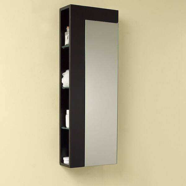 Shop Fresca Espresso Bathroom Linen Cabinet With Large Mirror Door