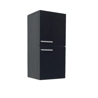 Shop Fresca Black Bathroom Linen Cabinet Overstock 5202755