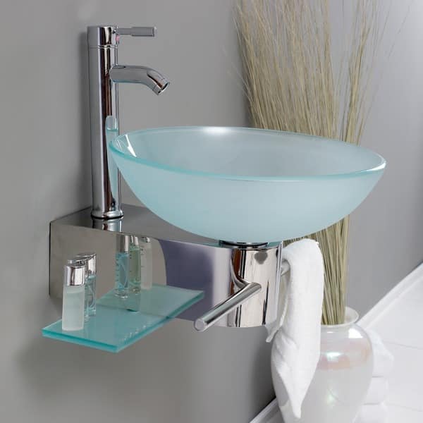 Shop Fresca Cristallino Glass Bathroom Vanity Free