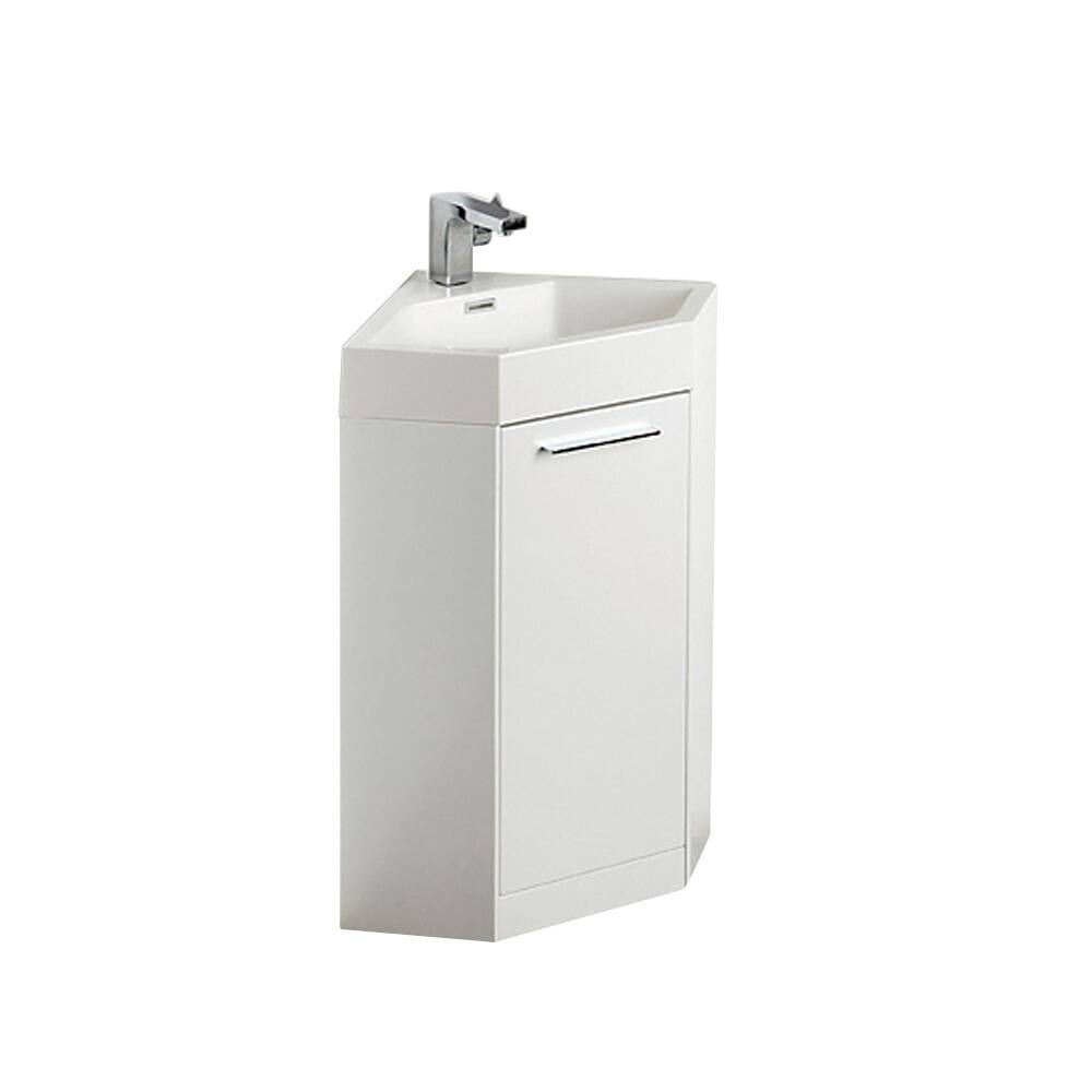 Fresca Coda White Corner Bathroom Vanity