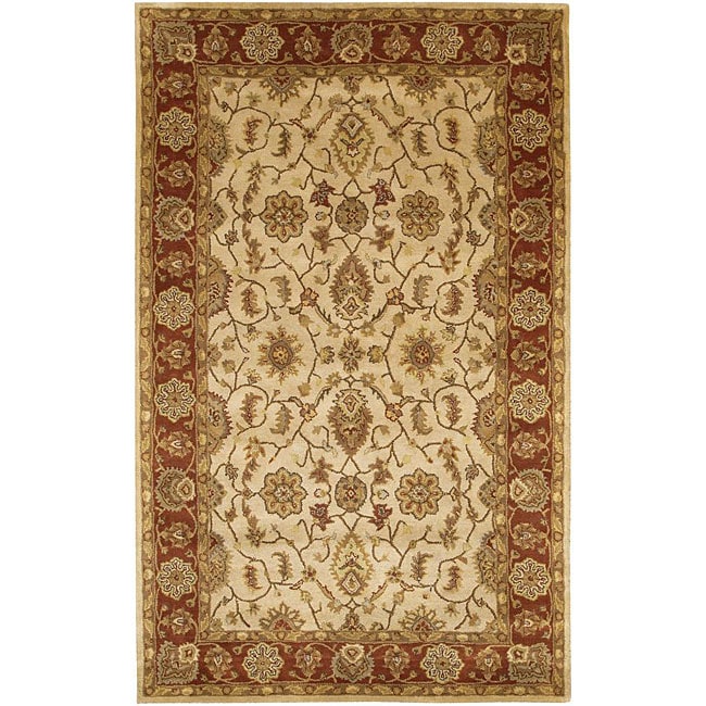 Large Hand tufted Mandara Ivory New Zealand Wool Rug (5 X 76)