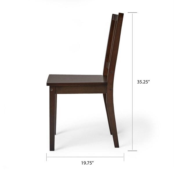 Wood slat back online dining chairs