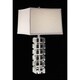 preview thumbnail 8 of 6, Squared Block 3-way Crystal and Chrome Table Lamp