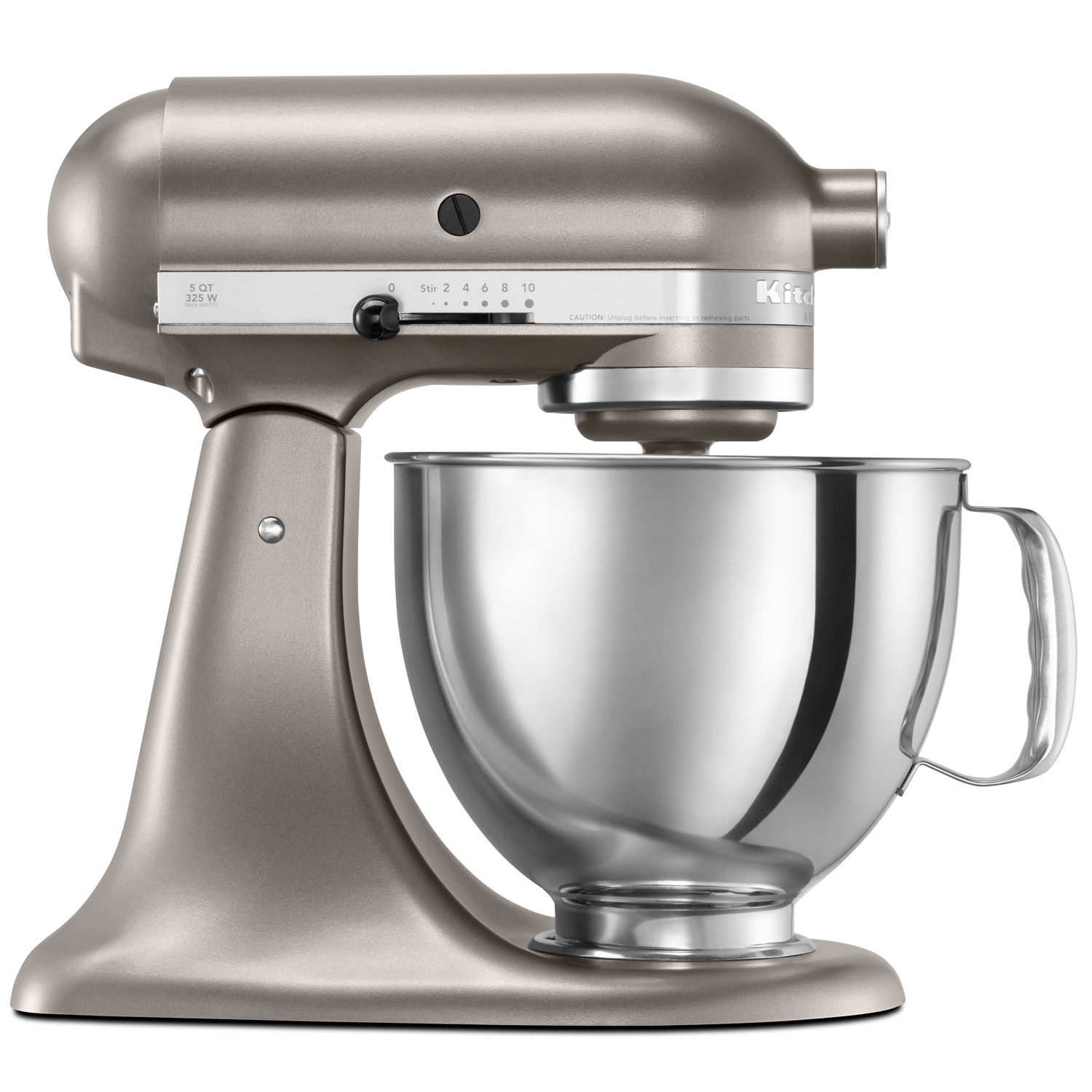 Shop Kitchenaid Rrk150cs Cocoa Silver 5 Quart Artisan Tilt Head