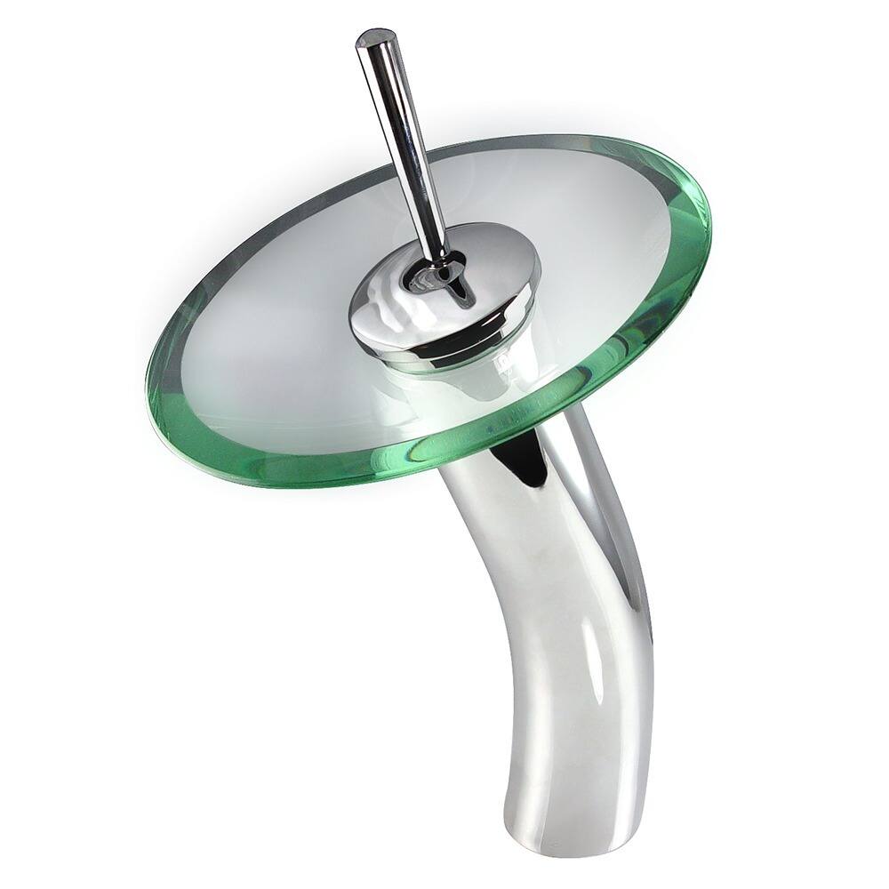 Fresca Cascata Waterfall Vessel Mount Chrome Bathroom Faucet