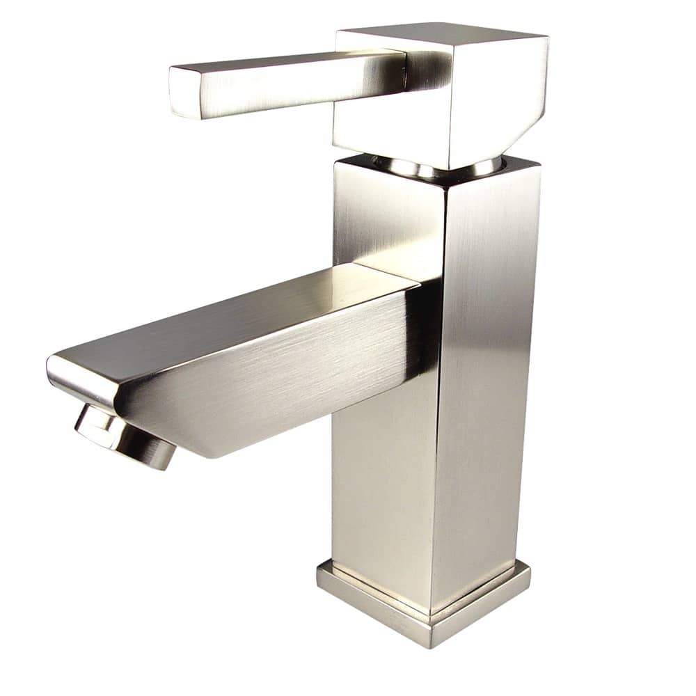 Fresca Versa Single Hole Mount Brushed Nickel Bathroom Faucet