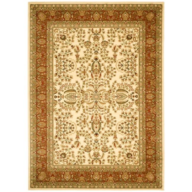 Lyndhurst Collection Oriental Ivory/ Rust Rug (53 X 76)