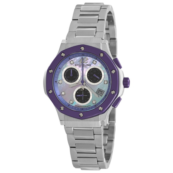 Stuhrling Original Womens Purple Cosmo Lady Chronograph Watch