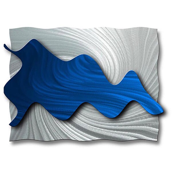 Blue Metal Wall Art ash carl 'hydrodynamic' metal wall art - free shipping today Blue Metal Wall Art ash carl 'hydrodynamic' metal wall art - free shipping today