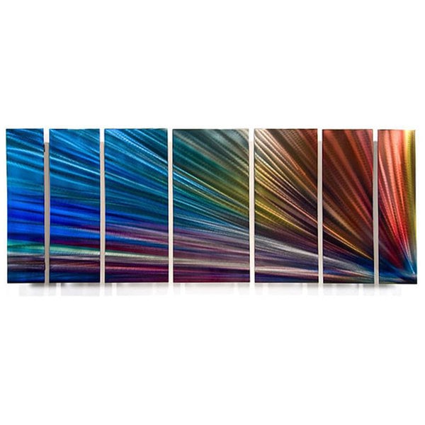 Ash Carl Depths 7 panel Abstract Metal Wall Art   13040248