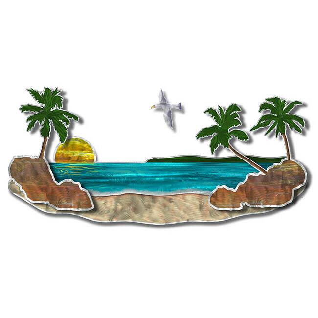 Steve Heriot 'Paradise Beach' Wall Metal Art