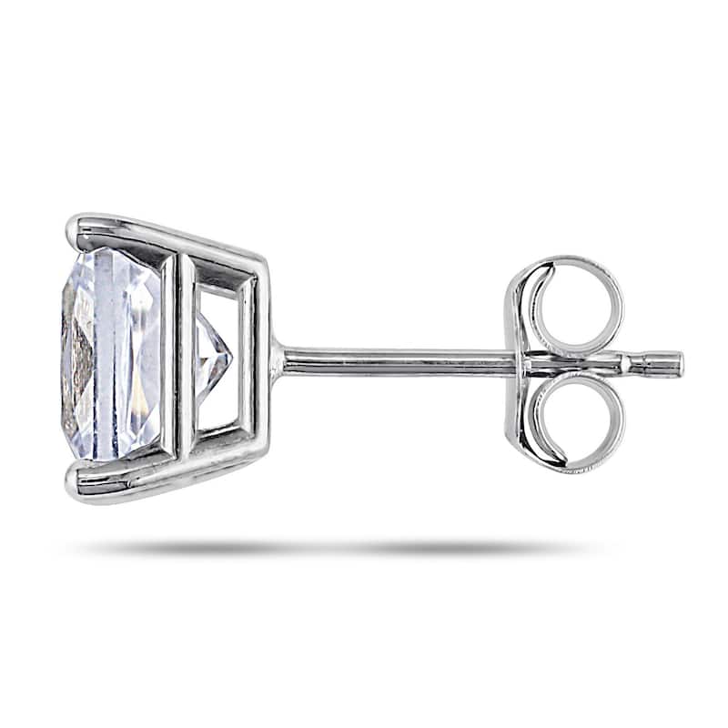 Miadora 10k Gold Created White Sapphire Solitaire Earrings