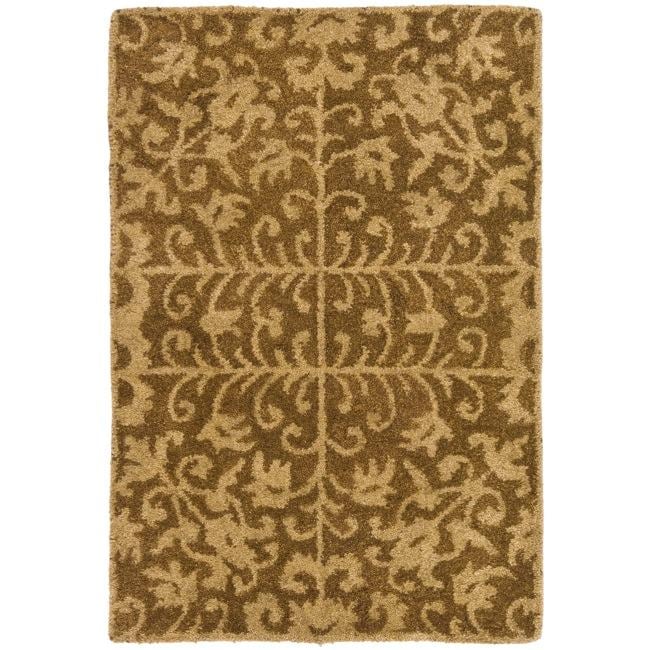 Handmade Majestic Beige Wool Rug (2 X 3)