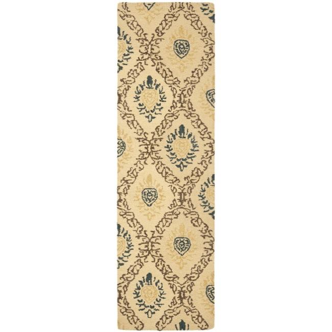 Handmade Traditions Beige Wool Runner (23 X 12)