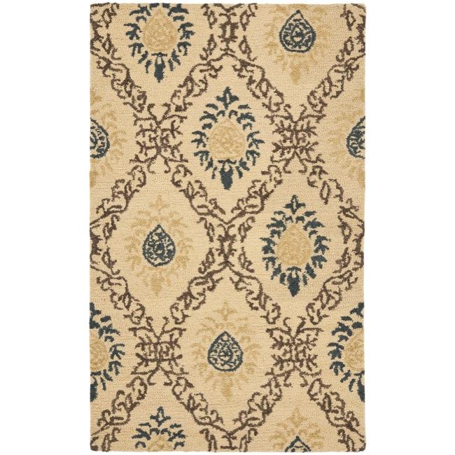 Handmade Traditions Beige Wool Rug (3 X 5)