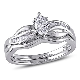 miadora signature collection 14k white gold 12ct tdw marquise diamond bridal set - Marquis Wedding Ring miadora signature collection 14k white gold 12ct tdw marquise diamond bridal set - Marquis Wedding Ring