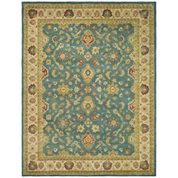 Safavieh Handmade Jaipur Blue/ Beige Wool Rug - 8'3" x 11'