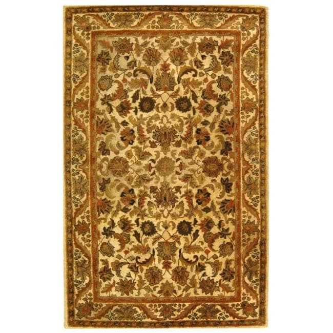 Handmade Heritage Ivory Wool Rug (4 X 6)