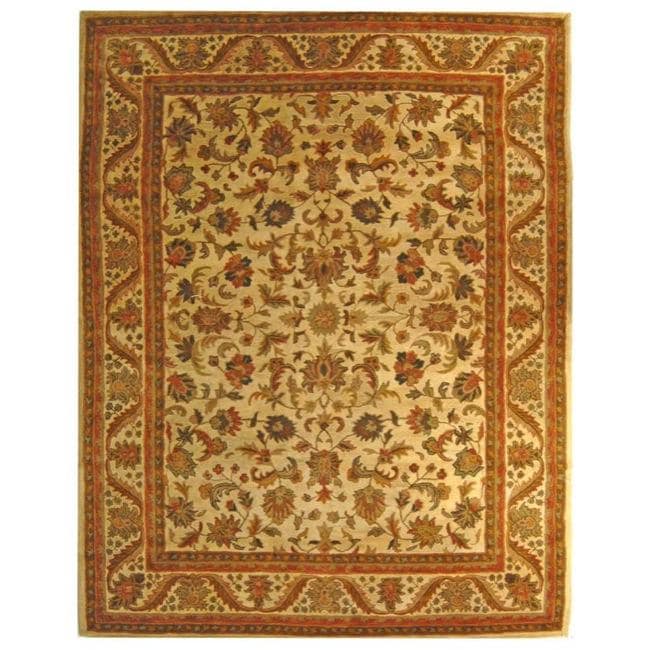 Handmade Heritage Ivory Wool Rug (6 X 9)